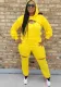 Women Fall Winter Cut Out Hoodies and Pants Two-Piece Set