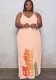 Plus Size Women Printed Slip Dress