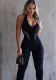 Women Sexy Halter Neck Cutout See-Through Jumpsuit