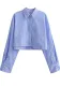 Spring Ladies Street Fashion Casual Striped Shirt