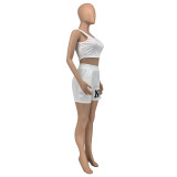 Damen-Sommer-Tanktop und Shorts, lässiges zweiteiliges Set