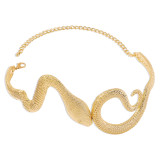 Dreidimensionale Serpentinen-Persönlichkeits-Halskette Unregelmäßige Retro-Hip-Hop-Halskette