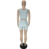 Women's Letter Print Tank Shorts Two-Piece Set