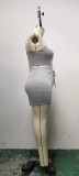Conjunto de pantalones cortos de camisola sólida de verano para mujer de talla grande