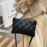 Bolso de mujer francés, bolso de gama alta, bolso cuadrado pequeño tejido, bolso de mensajero simple