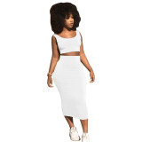 Women Sexy Tank Top and Skirt Two-Piece Set