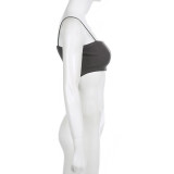 Basic-Strickshort Low Back Basics Slim Fit Camisole-Weste