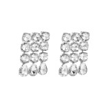 Diamond Alloy Tassel Earrings Women Light Luxury Chic High-end Earrings