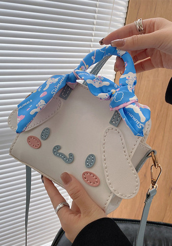 Женская сумка Diy материал сумка самодельная милая маленькая молочная собачка с бантом портативная сумка через плечо сумка из искусственной кожи