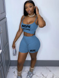 Damenmode lässig einfarbig Camisole Top Shorts zweiteiliges Set Hosen Set