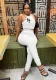 Women'S Summer Cross Print Sleeveless Ribbed High Waist Stacked Two-Piece Pants Set