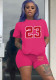 Plus Size Women'S T-Shirt Shorts Set Two Piece Tracksuit