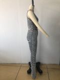 Women'S Spring Knitting Stripes Sexy Tank Top Slim Pants Set Two-Piece Set