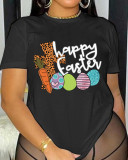 Kurzärmliges T-Shirt mit Osterhasen-Print für Damen