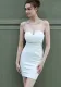 Women Strapless Elegant Formal Party Mini Evening Dress