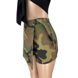 Fashion Women'S Camouflage Irregular Culottes Shorts