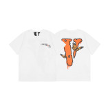 Camiseta con estampado de letras High Street Loose Hip-Hop Back Big V Butterfly Top de verano de manga corta