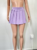 Women'S Casual Mini Pleated Skirt