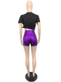 Metallic Candy Shorts für Frühlings-Sommer-Frauen