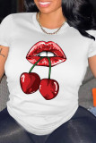 Camiseta de manga corta estampada de mujer de verano