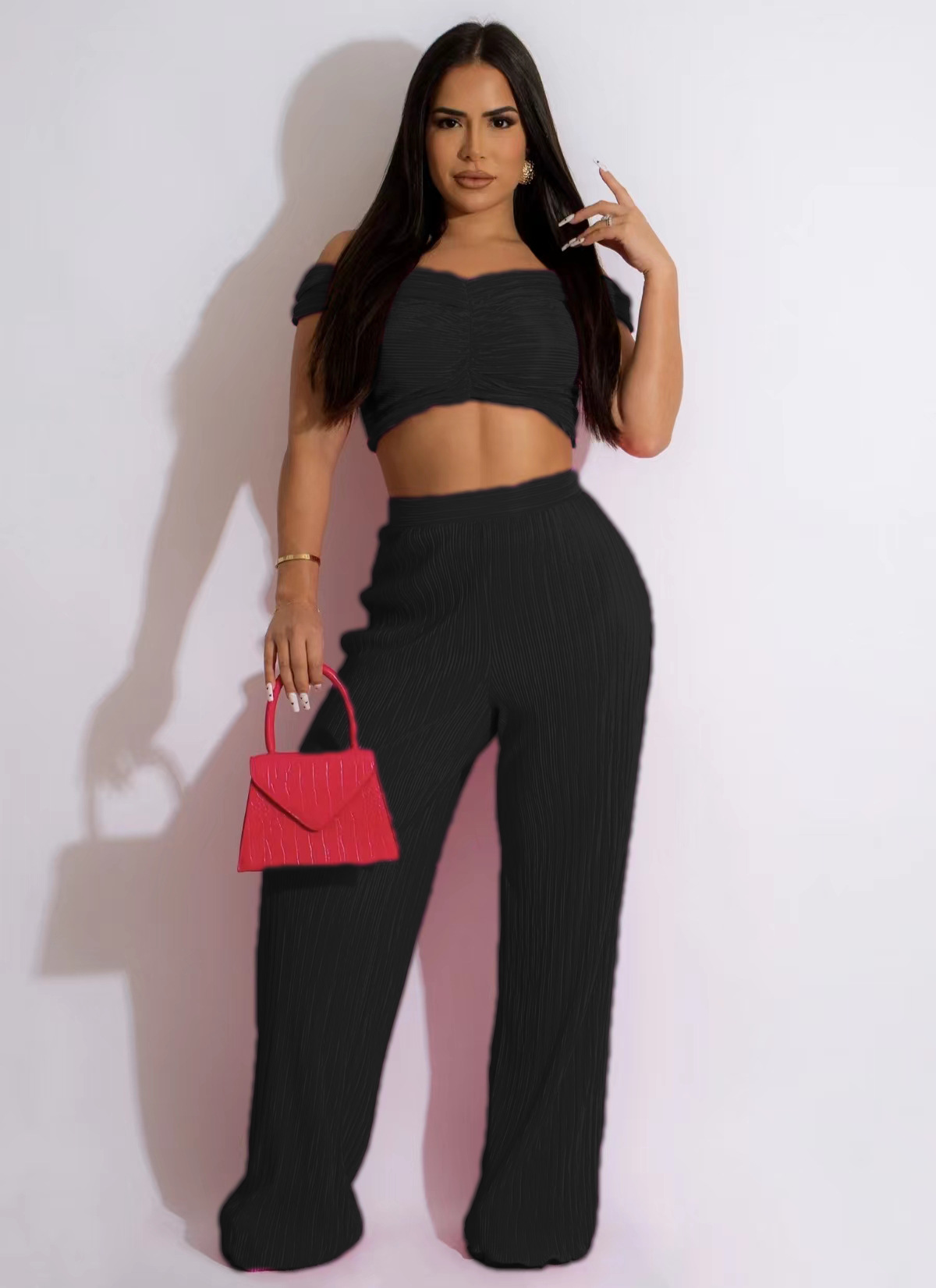 2-Piece Outfits for Women, Trouser Sets, Casual Vest, Sleeveless Top, Loose  Wide Leg Trousers, Two Piece Boho Outfit Set (Color : E, Size : L) :  : Fashion