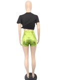 Metallic Candy Shorts für Frühlings-Sommer-Frauen