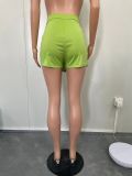 Mini falda plisada informal para mujer