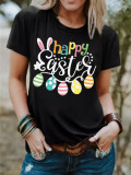 Kurzärmliges T-Shirt mit Osterhasen-Print für Damen