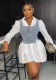 Spring/Summer Jacket Shirt Dress Bell Bottom Sleeve Jacket Shirt Dress Set