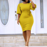 Women's High Waist Chic Plus Size African Dress