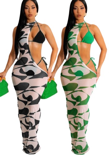 Frauen-Nachtclub Mode Unregelmäßige One-Shoulder-Dreiteiler