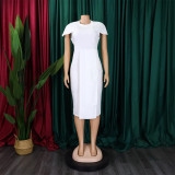 Ladies Africa Summer Elegant Short Sleeve Bodycon Dress