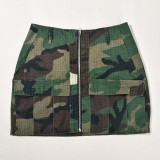 Women Summer Camouflage Skirt