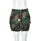 Women Summer Camouflage Skirt
