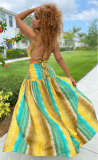 Women's Dresses Summer Slip Skirt Halter Neck Maxi Chic Casual Print Sleeveless Dress