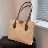 Large-capacity bag women's summer all-match fashion shoulder bag summer texture class Career tote bag