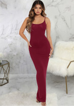 Sexy einfarbiges Camisole-Kleid für Damen