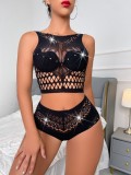 Two Pieces Mesh Drill Sexy Lingerie