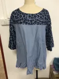 Spring Summer Women'S Leopard Print Patchwork Casual Fashion Long Sleeve Two Piece Shorts Set