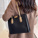 Large-capacity bag women's summer all-match fashion shoulder bag summer texture class Career tote bag