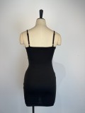 Summer Ladies Style Print Low Back Skirt Bodycon Strap Dress