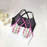 Yoga sports vest women with chest pad quick-drying High Stretch running plaid fitness dance suspenders top