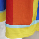 Rainbow Stripe Fashion Straps Casual Dress Color Block Patchwork Sexy Dress For Women