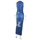 Women'S Spring Fashion Print Maxi Dress Chic Slim Dress