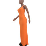Women Sexy Solid Sleeveless Dress