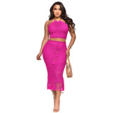 Women's Sexy Fashion Low Back Lace-Up Two-Piece Set
