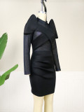 Spring and summer creative styling sense Bodycon black glamorous party Formal Party dress