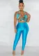Women's sexy deep v-neck tie top + pencil pants sports two-piece suit