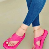Thick-Soled Summer Slippers Outdoor Shoes Toe Rivets Thick-Soled Beach Sandals And Slippers Women