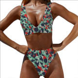 Custom Photo Bathing Suit Women's Plus Size Bikini Two Pieces Swimwear